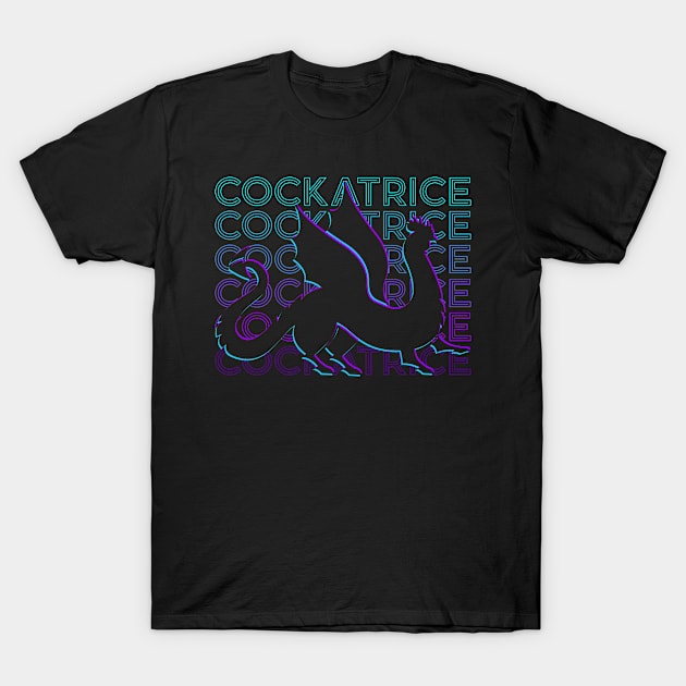 Cockatrice Medieval Bestiary Retro Gift T-Shirt by Alex21